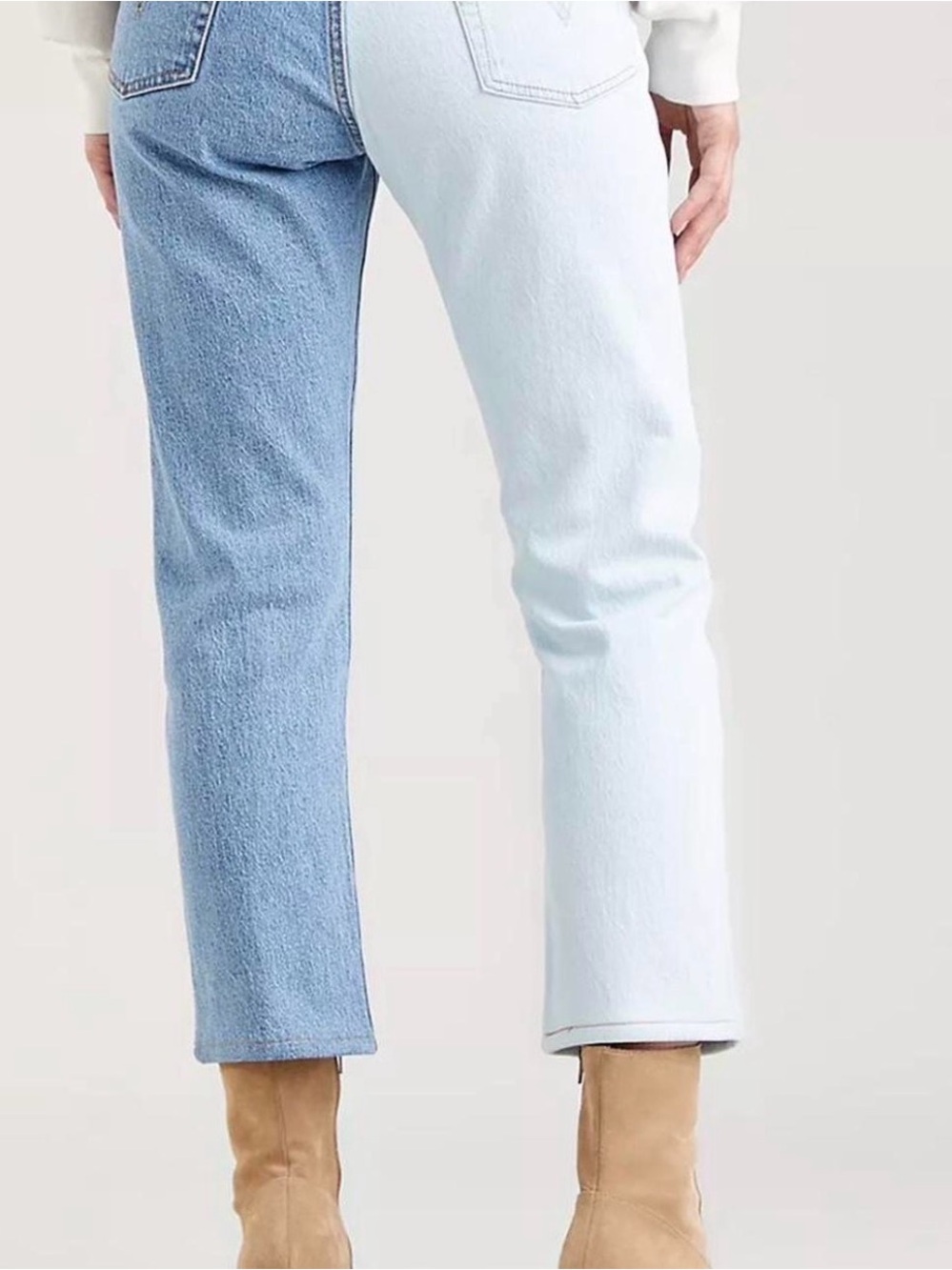 Levi's Two-Tone Light & Medium Blue Skinny Jeans - Picture 2 of 7